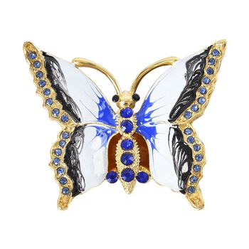 Dekorative Aufbewahrungsdose, wei&szlig;er Schmetterling