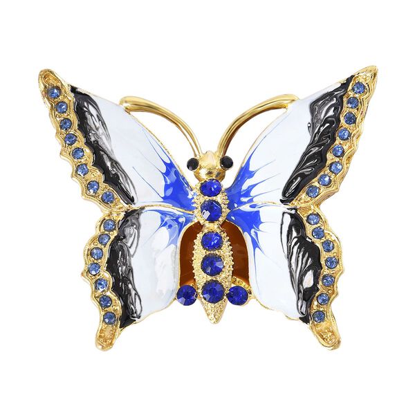 Dekorative Aufbewahrungsdose, wei&szlig;er Schmetterling