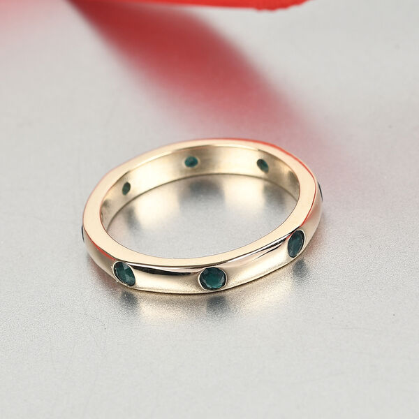 Blaugrüner Grandidierit Band Ring 375 Gelbgold image number 2