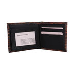 Herrengeldbörse aus echtem Leder mit RFID Schutz und Kroko-Prägung, Braun image number 4