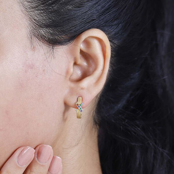 Mehrfarbige Zirkonia-Ohrringe image number 3