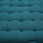 2er Set Stuhlpolster aus 100% Baumwolle mit Fransen und Bändern, 40x40x3 cm, Teal image number 5