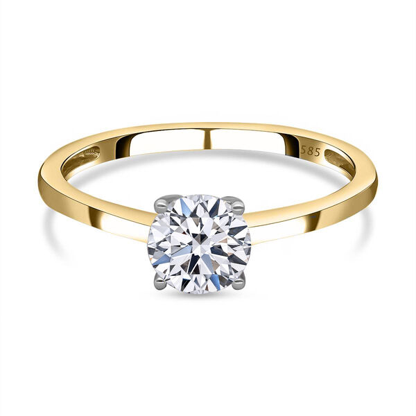 LUXURIANT IGI zertifizierter SI GH Labor Diamant Ring in 585 Gelbgold - 1 ct. image number 0