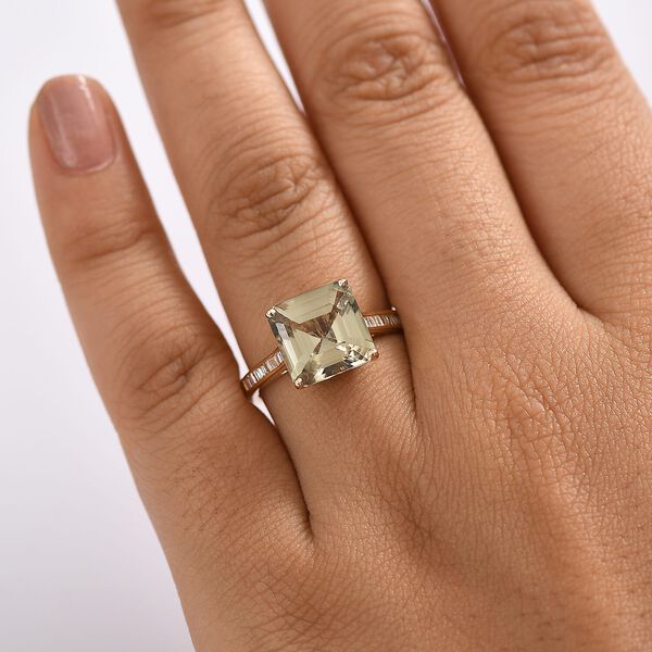 LUXORO AAA Turkizit, Wei&szlig;er Diamant Ring 585 Gold (Gr&ouml;&szlig;e 18.00) ca. 6,69 ct image number 2