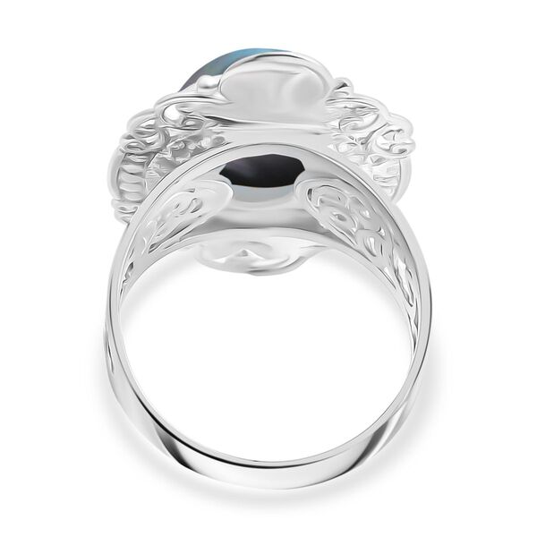D'Joy Royal Bali - Blauer Mabe Perle Ring image number 5