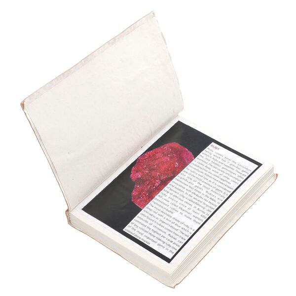 3er Set - Notizbuch mit Einband aus 100% echtem Leder, Kugelschreiber und Schlüsselanhänger gefüllt mit echtem Rubin image number 5