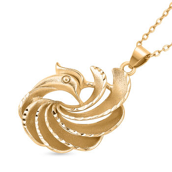 GOLD LOOKS - Pfau Halskette, Nickelfreies Messing, ca. 50 cm + 5 cm Extender, ca. 9,50g