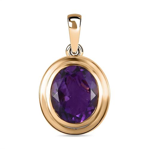Simple Solitär afrikanischer Amethyst-Anhänger image number 0