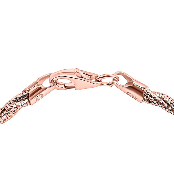 Geflochtenes Omega-Armband in 925 Silber ros&eacute;vergoldet, 19 cm image number 3