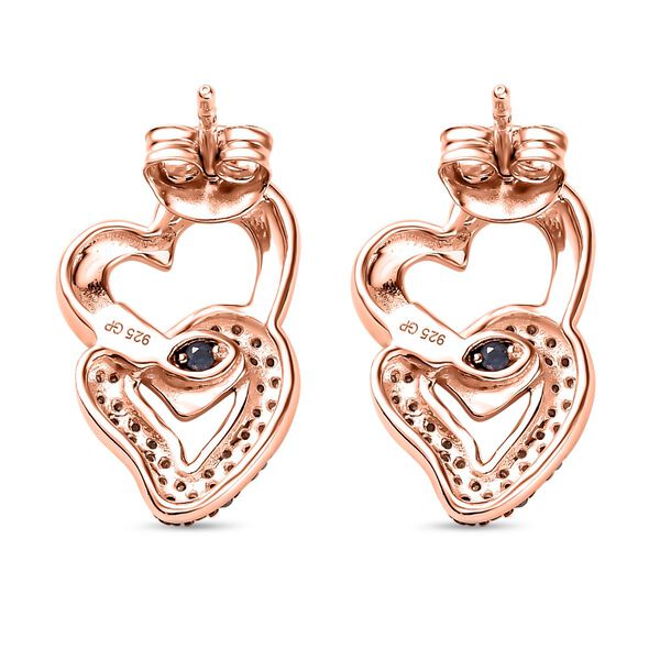 GP Amore Kollektion - Champagner Diamant und Kanchanaburi blaue Saphir-Ohrringe - 0,57 ct. image number 4