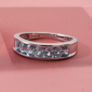 D&rsquo;joy AA Blauer Zirkon Ring 925 Silber rhodiniert (Gr&ouml;&szlig;e 19.00) ca. 1,82 ct