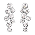 Lustro Stella - Weiße Zirkonia-Ohrringe, 925 Silber rhodiniert ca. 0,60 ct