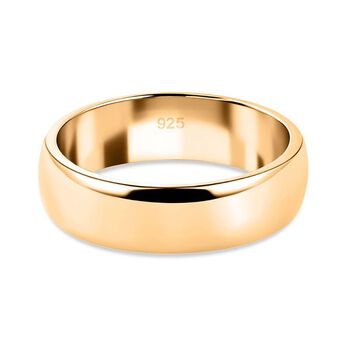 Klassischer Komfort-Bandring, Gelbgold Vermeil