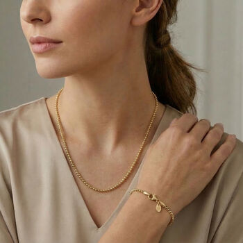 Italienisches 19cm Armband und 50cm Halskette