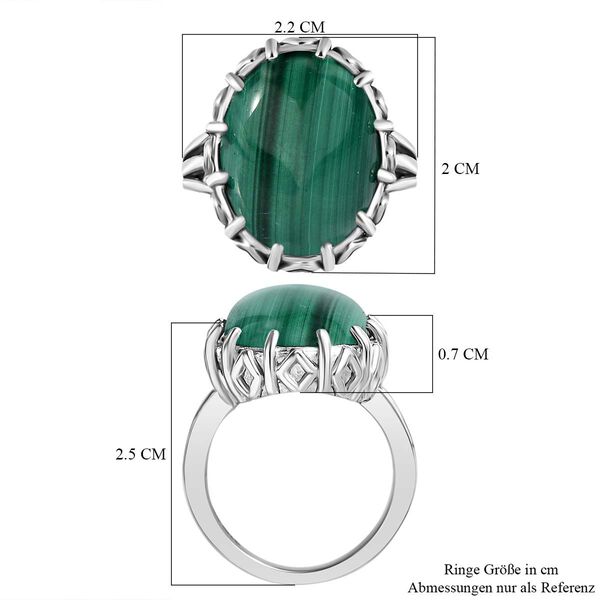 Malachit Ring Edelstahl (Gr&ouml;&szlig;e 17.00) ca. 12,45 ct image number 6