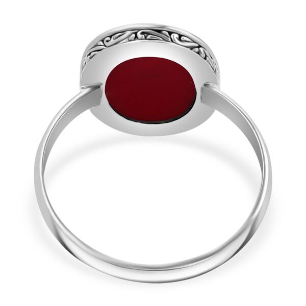 Royal Bali - Koralle Ring, 925 Silber (Gr&ouml;&szlig;e 16.00) image number 4