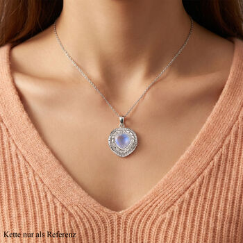 D'Joy Royal Bali Premium Regenbogen Mondstein Anh&auml;nger - 6,88 ct.