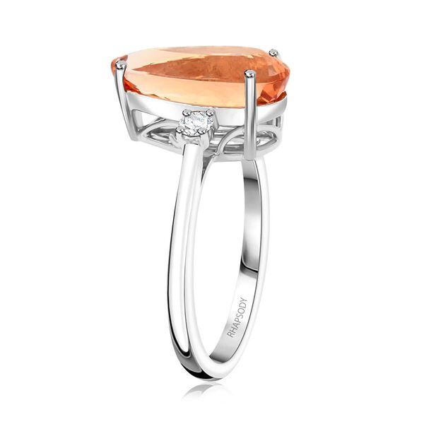 RHAPSODY zertifiziert und gepr&uuml;ft AAAA kaiserlicher Topas und VS-EF Diamant Ring in 950 Platin - 5,40 ct. image number 3