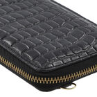 Unisex Brieftasche aus echtem Leder, Größe 17,7x2,5x10 cm, Schwarz image number 4