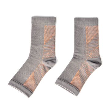 Kupfer-Kompressionsset: Fu&szlig;-, Handschuh- und Wadenmanschetten In Grau