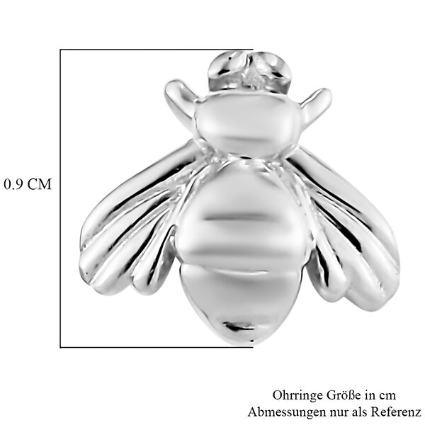 Honigbiene Ohrstecker 925 Silber platiniert image number 5