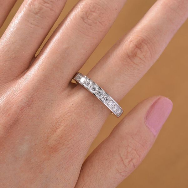 RADIANTA GRA zertifiziert Moissanit (D-VVS) Ring 925 Silber rhodiniert (Größe 18.00) ca. 0.99 ct image number 3