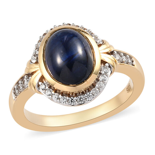 Masoala Saphir und Zirkon-Ring in Silber, 3,17 ct. image number 5