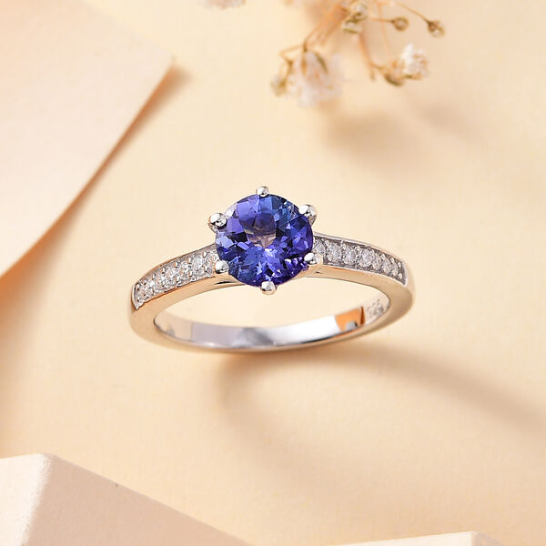 AA Tansanit und Moissanit Ring - 1,50 ct. image number 9