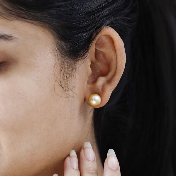 ILIANA AAA goldene S&uuml;dseeperlen-Ohrringe image number 9