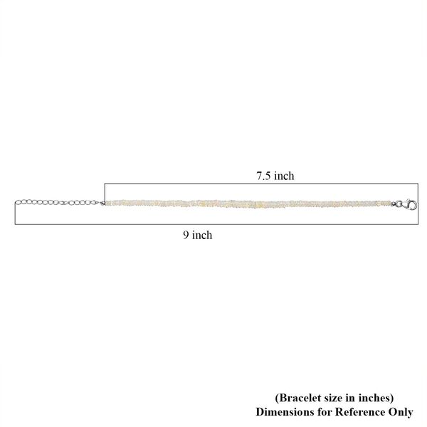 Natürlicher, äthiopischer Welo Opal Armband ca. 19 cm 925 Silber rhodiniert ca. 13,00 ct. image number 5
