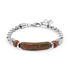 Unakite Armband ca. 18 cm Reiner Edelstahl ca. 25.00 ct
