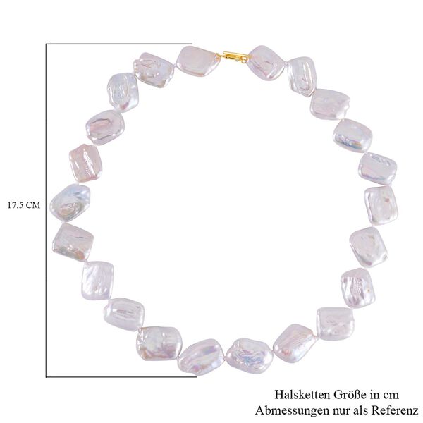 Weiße Keshi-Perlenkette 50cm image number 5