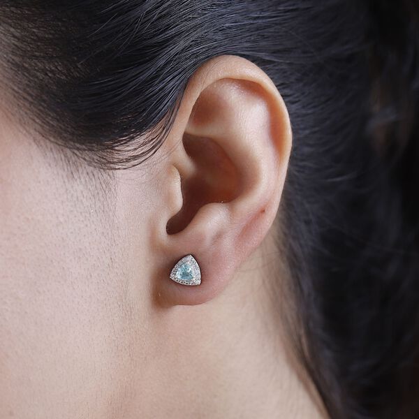 AA Lagunen Apatit und Zirkon Ohrringe - 0,74 ct. image number 3