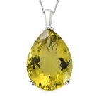 Ouro Verde-Quarz Anhänger mit Kette ca. 45 cm 925 Silber platiniert ca. 49,48 ct