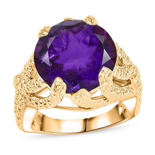 Afrikanischer Amethyst Ring Messing (Größe 17.00) ca. 9,76 ct image number 4