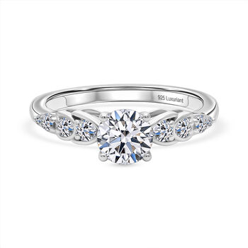 LUXURIANT DIAMOND - Lab Grown Diamant VS-EF SGL zertifiziert Ring 925 Silber Rhodiniert (Gr&ouml;&szlig;e 18.00) (10-15 Werktage Lieferzeit) ca. 1.00 ct