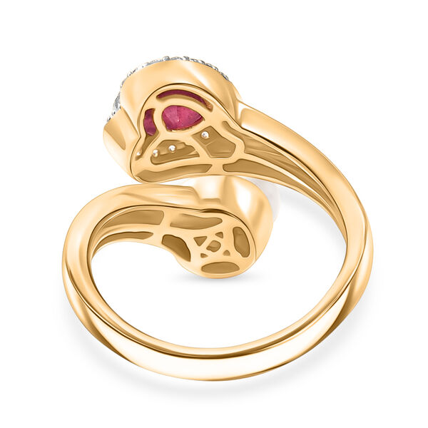 D'Joy S&uuml;&szlig;wasserperle, afrikanischer Rubin und Zirkon Ring image number 5