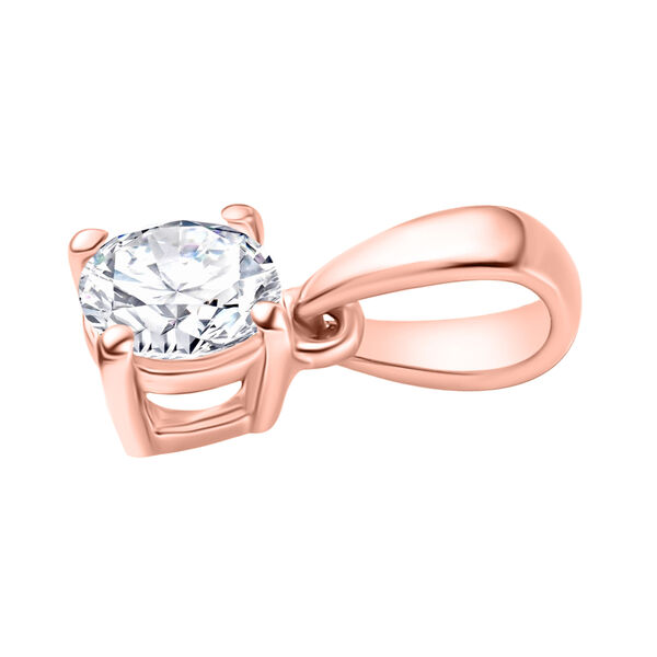 Moissanit Anh&auml;nger, 925 Silber 750 Ros&eacute;gold Vermeil - 0,22 ct. image number 4