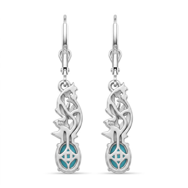 D'Joy Larimar, Himmelblauer Topas Ohrringe 925 Silber Rhodiniert ca. 2,34 ct. image number 4