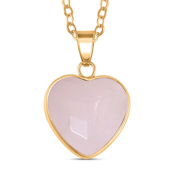 Rosenquarz Halskette ca. 50 cm Std Gelb ca. 12.50 ct