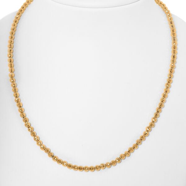 Kugelkette mit Diamantschliff-Muster in 585 Gold, 45+2,5 cm image number 3