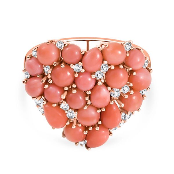 Herzklang - D joy AA Vinicunca-Peruanischer Opal Ring 925 Silber 750 ros&eacute;vergoldet (Gr&ouml;&szlig;e 20.00) ca. 3.37 ct image number 0