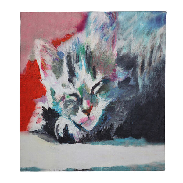 Leinwand Rahmen Digitaldruck Katze Wandbild, Größe 38x43 cm image number 0