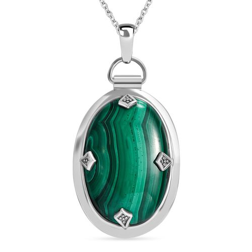Malachit Anhänger mit 45cm Kette - 38,64 ct. image number 0