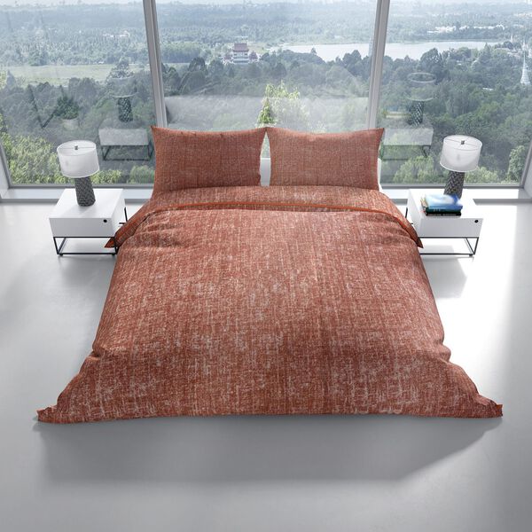 Bettw&auml;sche Set, 135x200cm, 80x80cm, Pfirsich image number 1