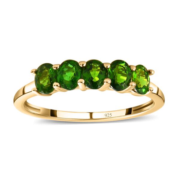 2er-Set, natürlicher Chromdiopsid Ring und Anhänger - 1,36 ct. image number 4