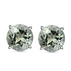 Prasiolith-Ohrringe, 925 Silber ca. 5,26 ct