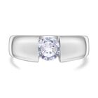 Weißer Zirkonia Ring 925 Silber rhodiniert (Größe 16.00)