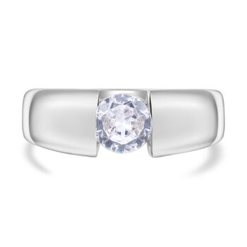 Wei&szlig;er Zirkonia Ring 925 Silber rhodiniert (Gr&ouml;&szlig;e 16.00)