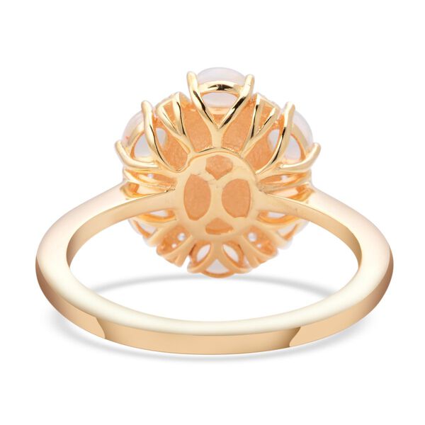 Natürlicher, äthiopischer Opal-Ring, 925 Silber Gelbgold Vermeil  ca. 2,45 ct image number 6